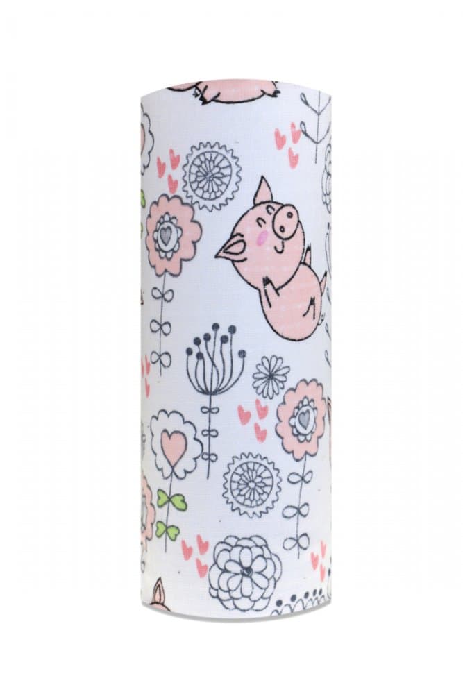 Scutec din muselina tetra 70x80 cm model Smiling Piggy