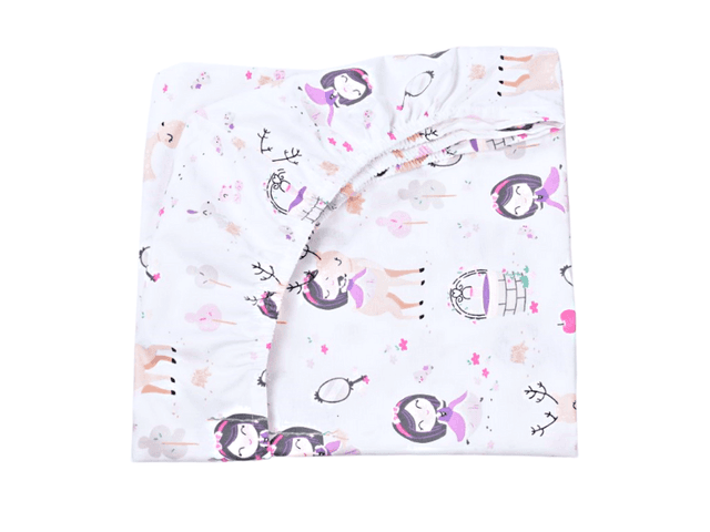 Cearsaf patut 120x60 cm bumbac model fetite