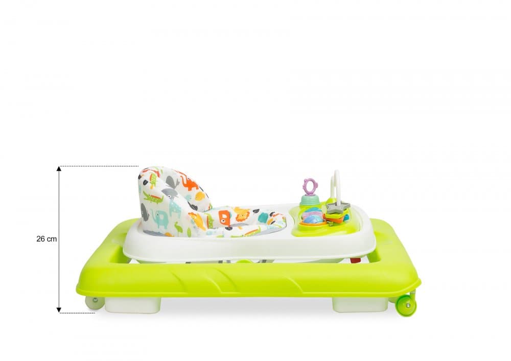 Premergator copii Toyz Nel Pink,pliabil compact, cu roti pivotante,inaltime reglabila pe 3 nivele,panou educational cu sunete detasabil si opritori de siguranta,pana la 12kg