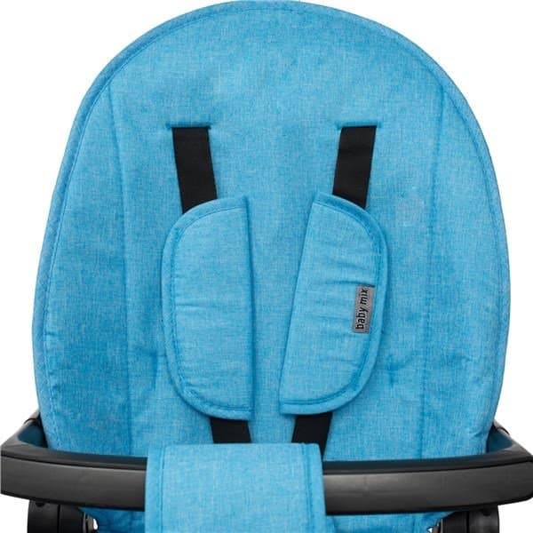 Tricicleta pentru copii Baby Mix Peony Blue cu scaun reversibil,roti EVA cu frana,spatar reglabil,maner parental cu control al directiei,suport picioare pliabil,copertina reglabila ,panou cu muzica,lumini,ghidon pliabil