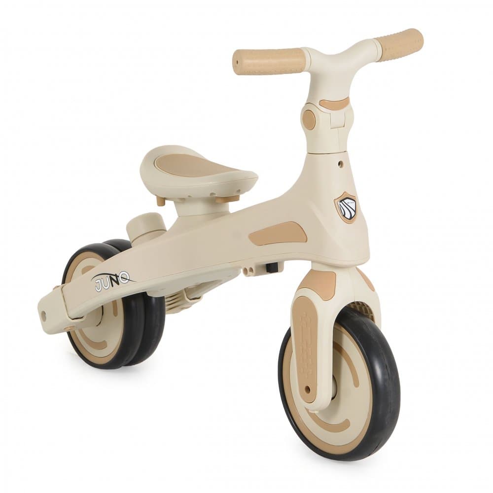 Tricicleta pentru copii 3in1 Byox Juno Beige Multifunctionala,Scaun rotativ,Spatar reglabil cu pozitie somn,Maner parinte reglabil 4pozitii,Roti EVA,Capotina reglabila,Centura siguranta,Ghidon reglabil,Recomandat de la 12luni