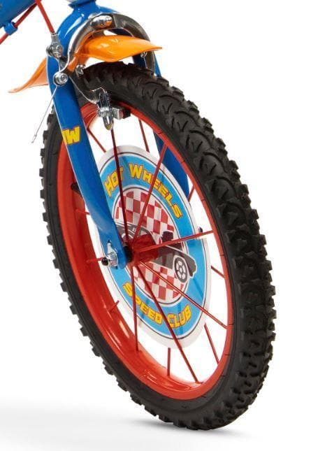 Bicicleta pentru copii Toimsa Hot Wheels 16 inch cu roti ajutatoare, suport si sticla de apa