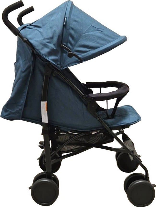 Carucior pentru copii Baby Care PRO 818B Albastru Turquoise sport tip umbrela, Spatar reglabil in 7 trepte, Pozitie somn, Amortizoare, Frana picior, Pliabil