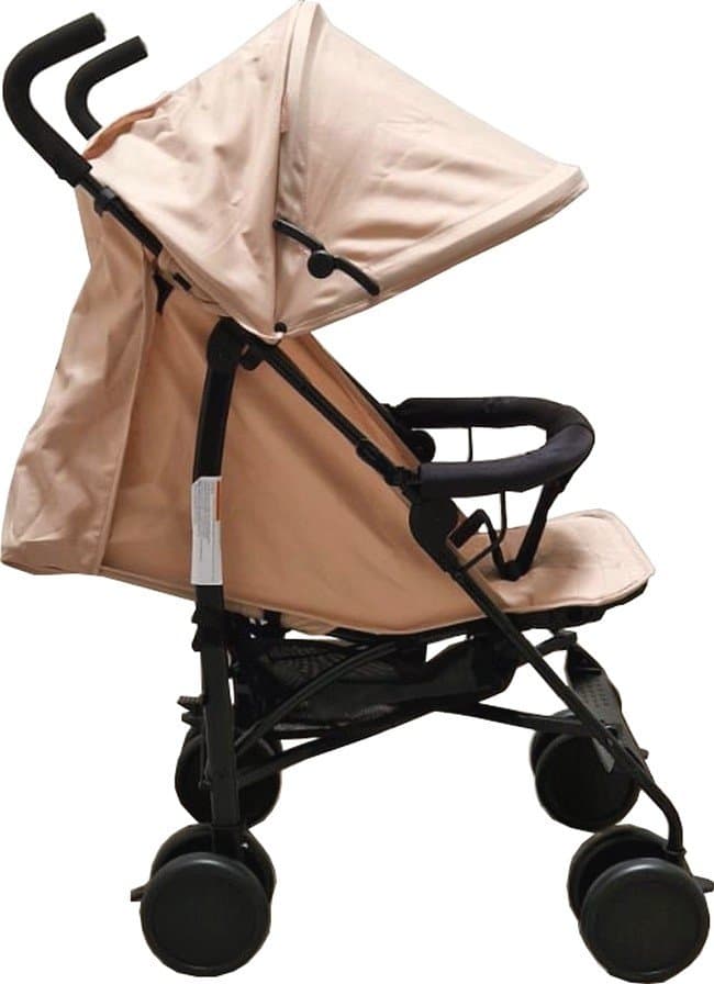 Carucior pentru copii Baby Care PRO 818B Beige sport tip umbrela, Spatar reglabil in 7 trepte, Pozitie somn, Amortizoare, Frana picior, Pliabil