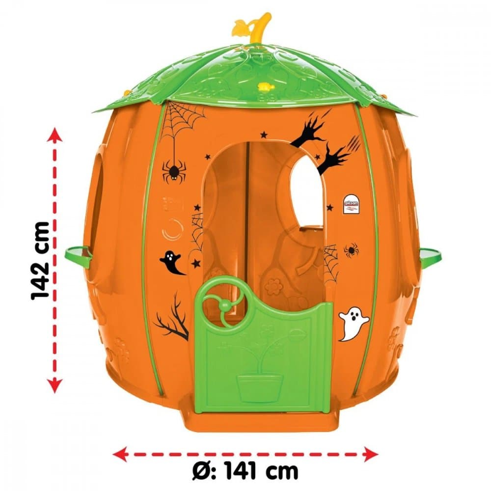 Casuta de gradina pentru copii Pilsan Pumpkin, utilizare interiorexterior,plastic rezistent UV,design realist,usa si ferestre functionale