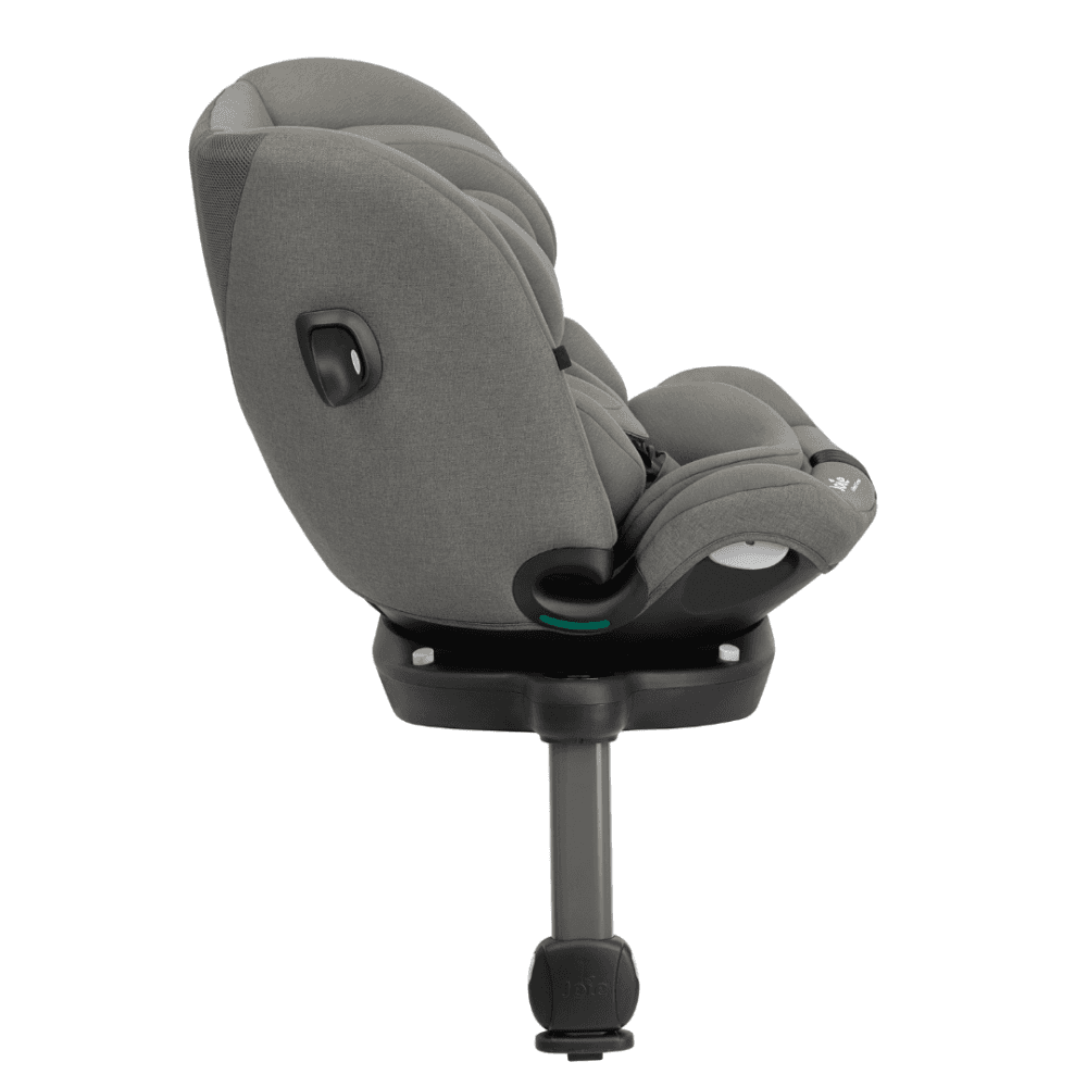 Scaun auto pentru copii Joie i-Pivot Grow Thunder, 40-135 cm, certificat R129, rotativ, spatar reglabil, tetiera ajustabila, SPS