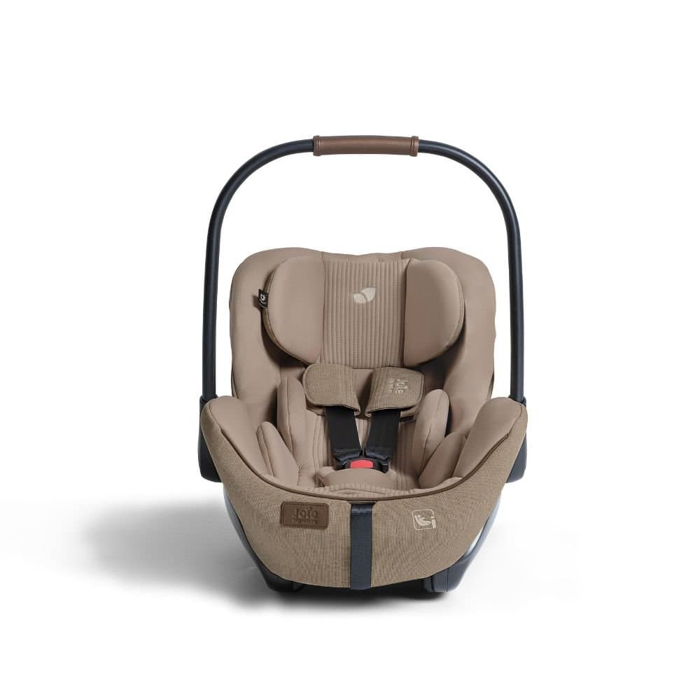 Scoica auto pentru copii Joie i-Level Pro Signature Sandstone i-Size, inclinabila, 40-87 cm, certificata R129 , tetiera ajustabla, husa detasabila, greutate suportata 13 kg