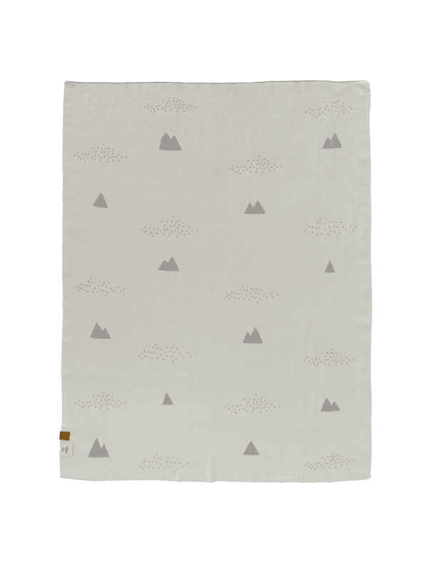 Patura Fine Knitted din bumbac organic 80x100 cm Ice Mountain