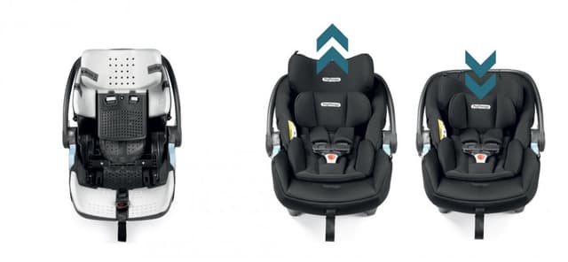 Scaun auto Peg Perego i-Size Primoviaggio Lounge 500 NegruGri 40-87 cm 0-13 kg testat ADAC