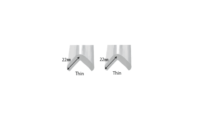 Set 2 benzi protectie colturi, transparenta, 24x400x16x22x6