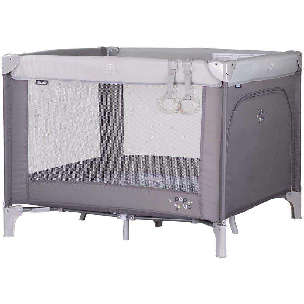 Tarc de joaca pentru copii Chipolino Pop Up Hippo grey pliabil