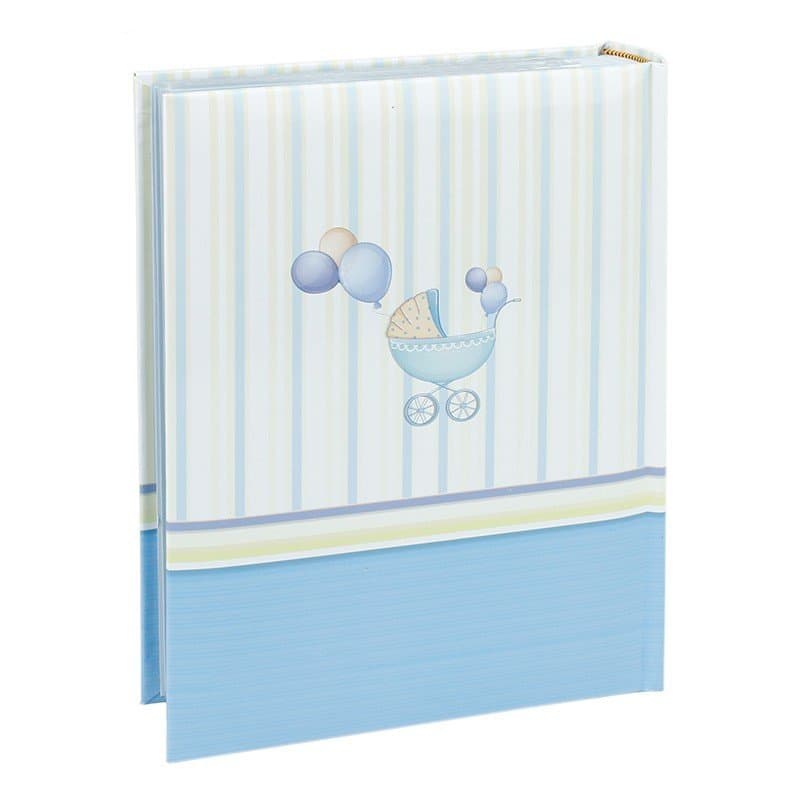 Album foto baby chart book, personalizabil, 300 fotografii, 10x15 cm, spatiu notite, pagini cartonate culoare albastru