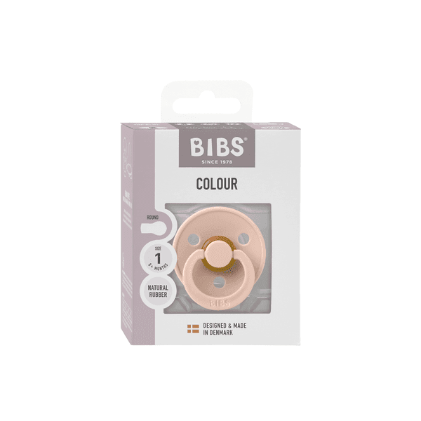 Suzeta Bibs Colour Latex tetina rotunda 0+ luni Blush
