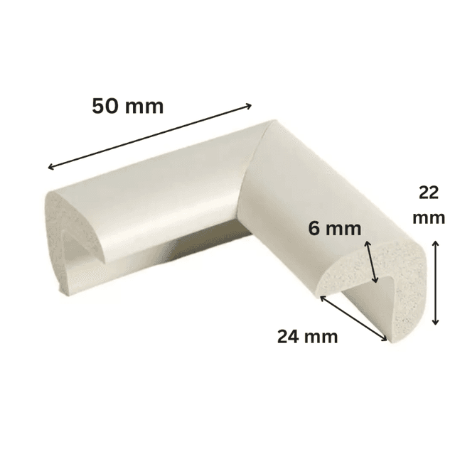Protectie colturi Car Boy Safety 24x50x22x6mm Gri Deschis