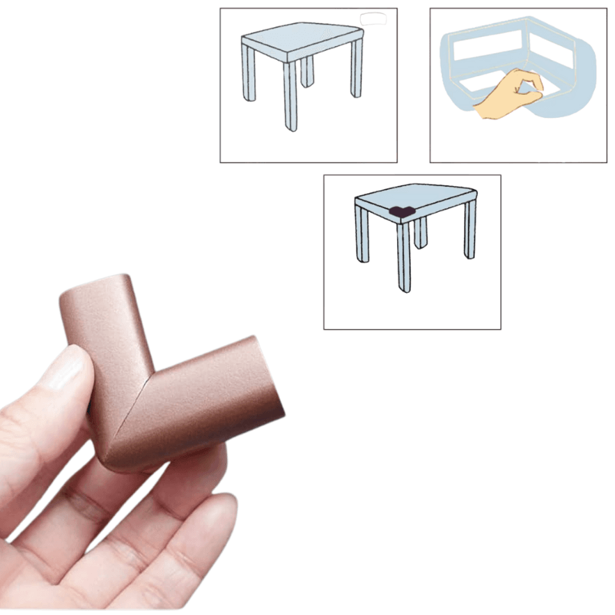 Protectie colturi Car Boy Safety 24x50x22x6mm Maro