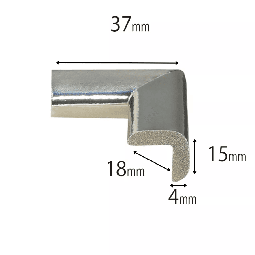 Protectie pentru colturi mobilaCar Boy Safety argintiu metalizat 18x37x15x4mm
