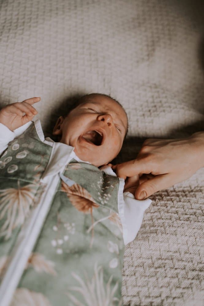 Sac de dormit din bumbac 0-4 luni Newborn Boho Green Sleepee 2,5 tog