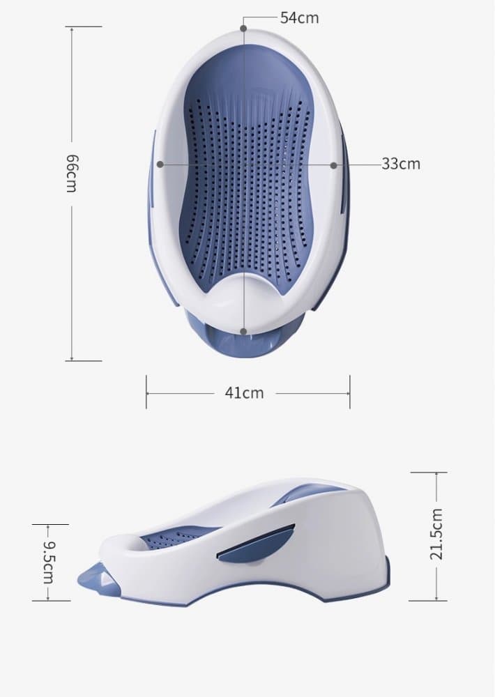 Suport de baie 2 in 1 pentru copii Little Mom Soft Pink, model ergonomic, cu sistem de drenare integrat, punct de agatare pentru stocare, dimensiune 66 x 54 x 33 cm