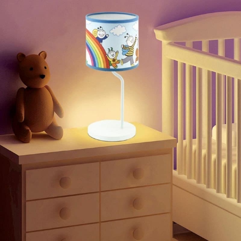 Veioza imprimeu bobita si buburuza, 25w e14, comutator pe fir