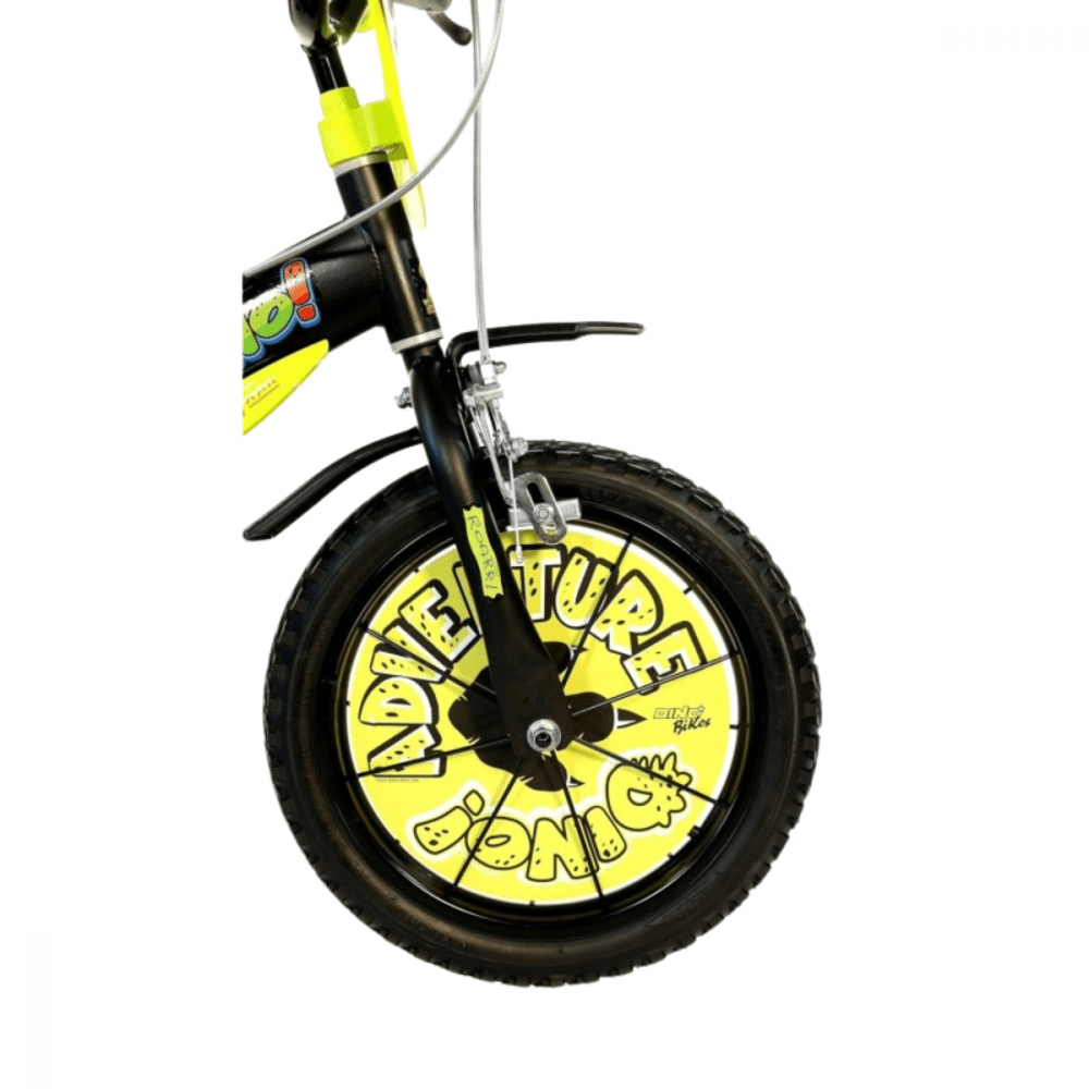 Bicicleta pentru copii Dino Bikes Dinosaur, roti 16 inch, inaltime utilizator 107-125 cm