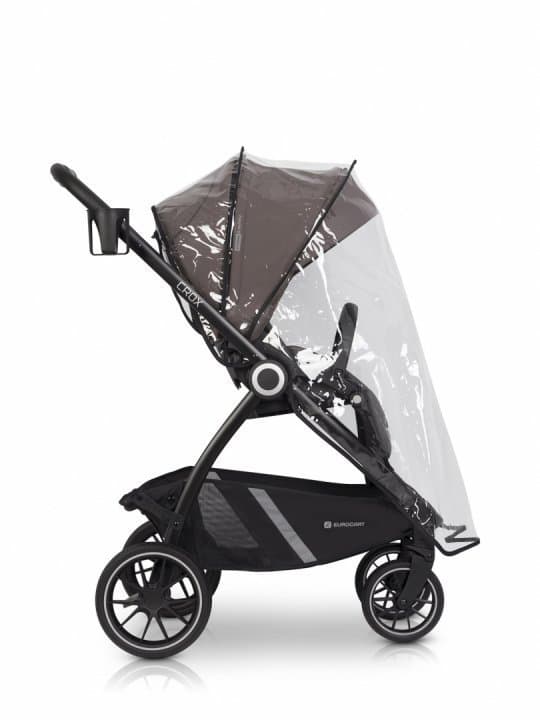 Carucior pentru nou nascut Euro-Cart Crox, cu cadrul de aluminiu, pliere compacta, scaun reversibil, cu 3 nivele de ajustare a spatarului, capotina si husa de picioruse, roti cu suspensii, pana la 22 kg, Taupe