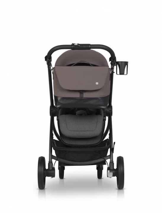 Geanta multifunctionala pentru mamici, Euro Cart, compatibila carucioarelor Corso si Crox, cu un compartiment si buzunare, impermeabila si complet rigida, dimensiune 44 x 27 x 14 cm, Taupe