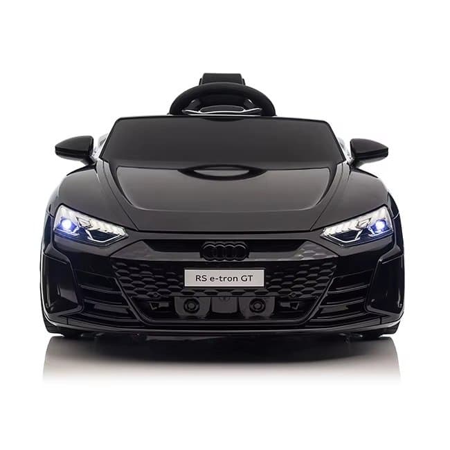 Masinuta electrica pentru copii cu licenta Audi RS E-Tron GT Black,Scaun piele,Roti EVA, Acumulator 12V 4,5Ah,Incarcator inclus,Centura de siguranta,Lumini LED,Functie Slow Start,Afisaj cu indicator baterie,Usi cu deschidere