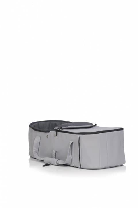 Port bebe Easy Go Echo Carrier, cu intaritura si manere pentru transport, cu husa de picioruse si capotina, dimensiune 75 x 30 x 20 cm, Cloud Gray