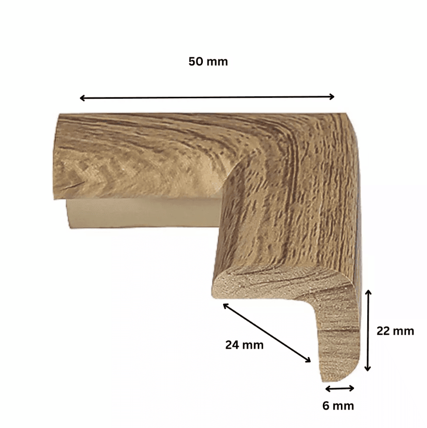 Protectie colturi Car Boy Safety din spuma culoarea lemnului inchis 24x50x22x6 mm