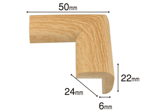 Protectie colturi Car Boy Safety din spuma culoarea lemnului deschis 24x50x22x6 mm
