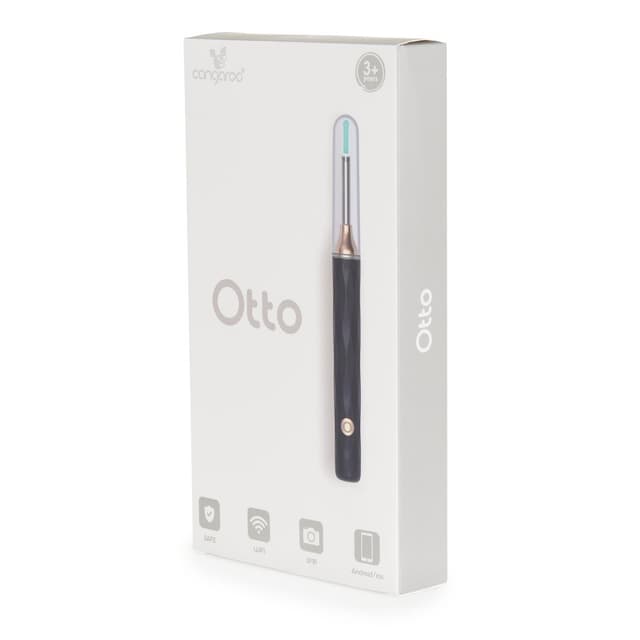 Dispozitiv pentru curatare si analizare ureche Cangaroo Otto compatibil cu iOSAndroid,Functie fotografii si inregistrare videoclipuri in timp real,6 lumini LED,Baterie litiu-ion,Accesorii si cutie depozitare incluse