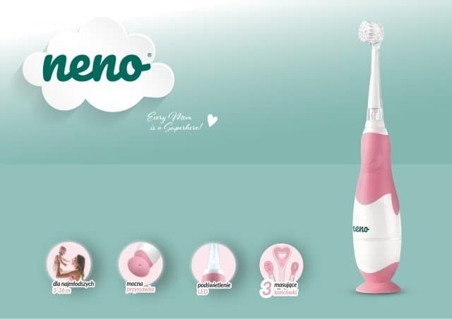 Periuta de dinti electrica Neno Denti Pink 3-36 luni