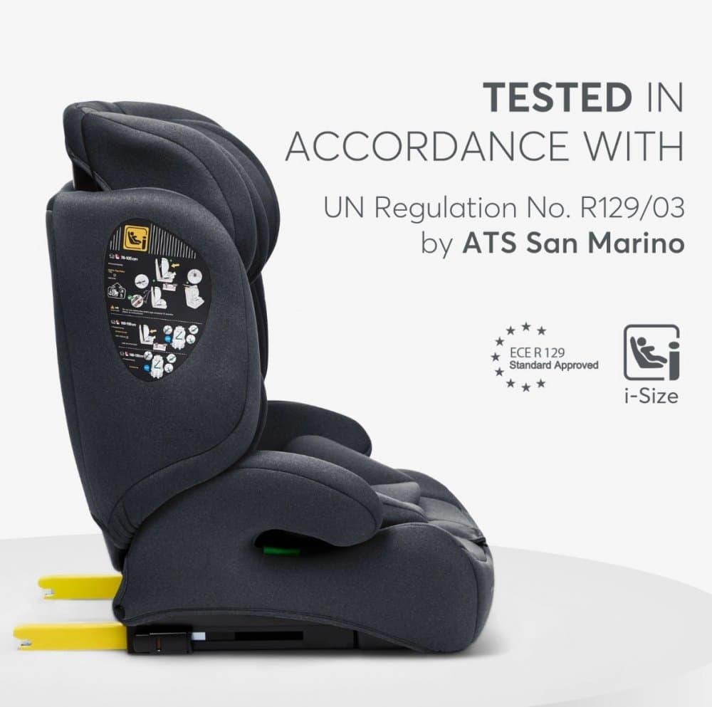 Scaun auto cu isofix KikkaBoo i-Bronn i-SIZE Mint 76-150 cm,omologat R129,conectori isofix telescopici cu sistem verificare instalare,tetiera reglabila in 5 pozitii,perna reductor moale,ghidaj multi centura,husa detasabila