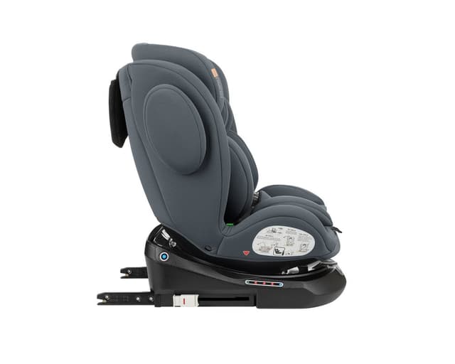 Scaun auto pentru copii cu ISOFIX KikkaBoo I-Felix DarkGrey,certificat I-Size 40-150cm,R129,SPS-protectie impact lateral, tetiera reglabila 11 pozitii,sezut rotativ,5 pozitii inclinare spatar,centura top tether,reductor