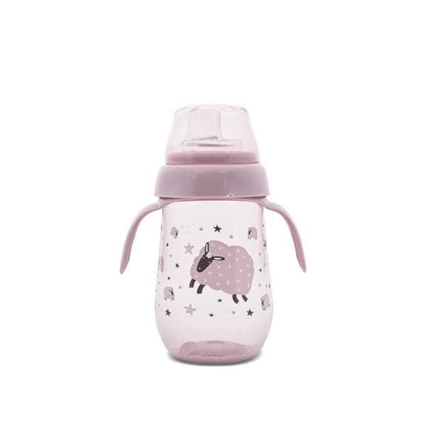 Biberon anticurgere cu toarte si gat larg, 6 luni+, 250 ml, My Friend, Mellow Rose