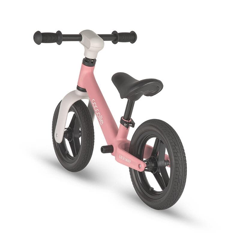 Bicicleta fara pedale Coccolle First Way Blush Pink 2-6 ani, Roti 10 inch din PU, Ghidon reglabil, Greutate admisa 30 kg, Sa Reglabila