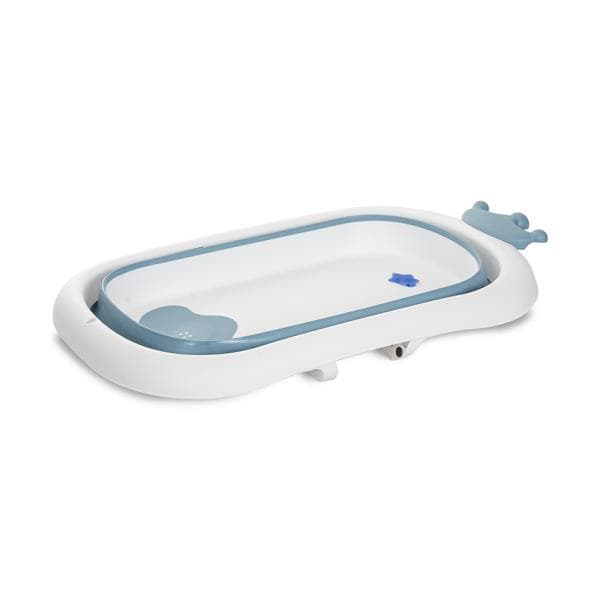 Cadita pliabila pentru bebelusi 83 cm cu dop de scurgere Royal Nordic Blue