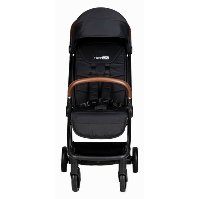 Carucior sport FreeON Bold, pliabil automat, roti cu suspensii, de la nastere pana la 22 kg, cu spatar reglabil in 3 pozitii, Black
