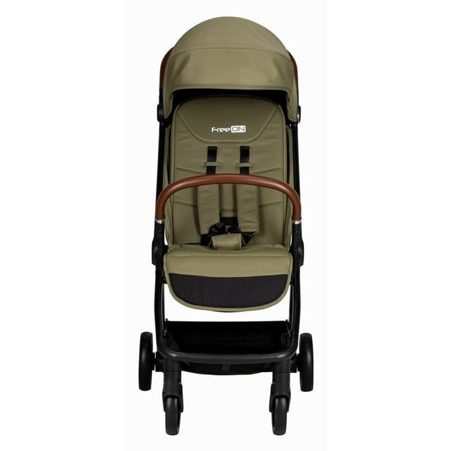 Carucior sport FreeON Bold, pliabil automat, roti cu suspensii, de la nastere pana la 22 kg, cu spatar reglabil in 3 pozitii, Green Army