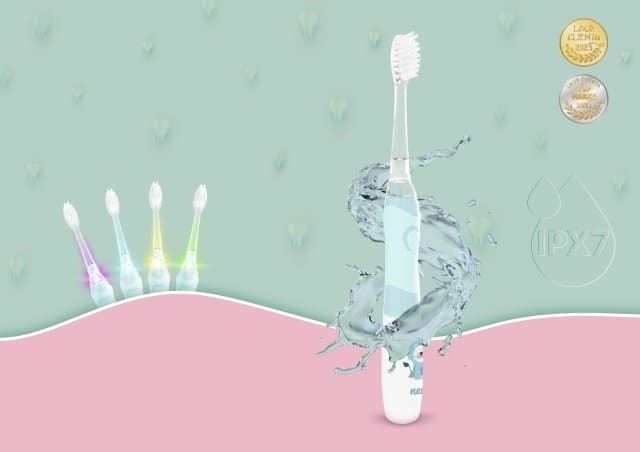 Periuta de dinti electrica pentru copii, Neno Fratelli Blue, peste 6 ani