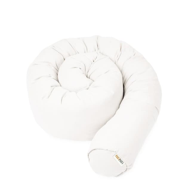 Protectie de pat tubulara, MiniMini, Muselina, Alb, 300 cm