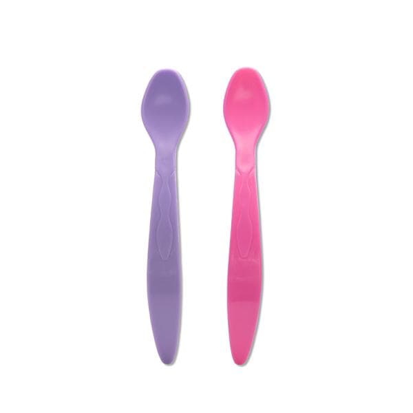 Set 2 lingurite Lorelli Roz Mov flexibile cu maner lung si margine rotunjita