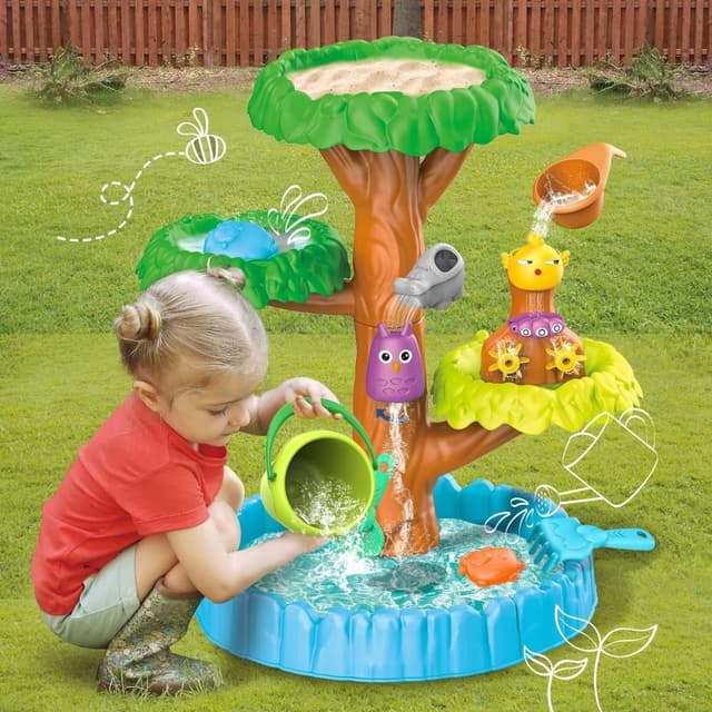 Set de joaca pentru copii, Arbore de apa Matadi, cu cascada pe 4 nivele, si accesorii specifice incluse, dimensiune 60 x 50 x 42 cm