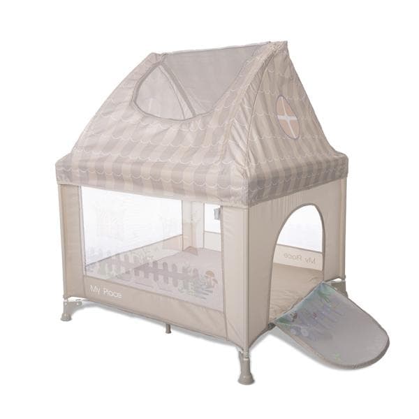 Tarc de joaca pentru copii Lorelli My Place Beige tip casuta 100 x 100 x 125 cm