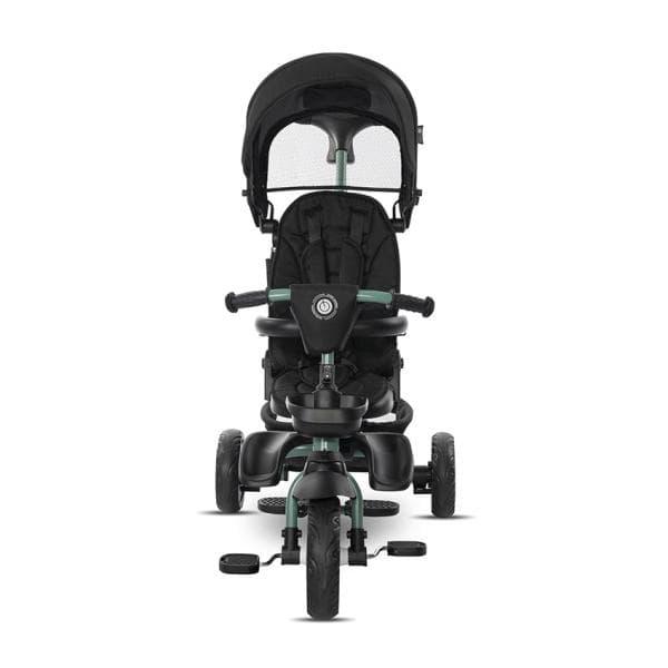 Tricicleta pentru copii Lorelli Freccia Black Green multifunctionala, pliabila, sezut rotativ 360 grade, greutate admisa 25 kg, roti Eva