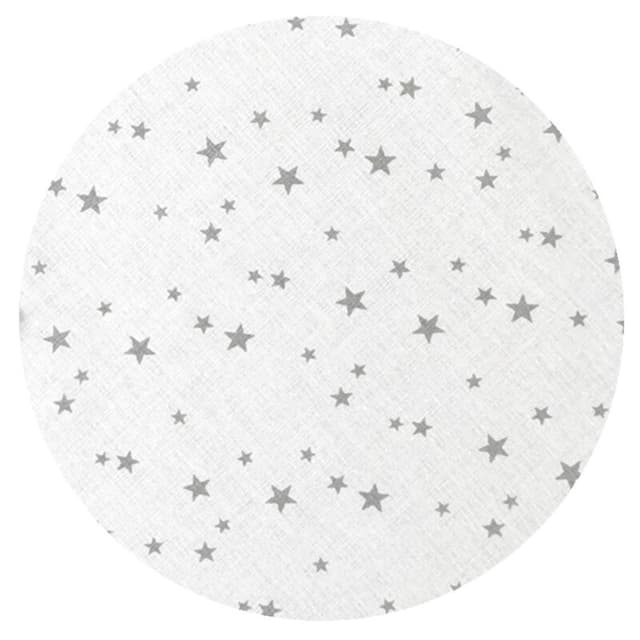 Aparatoare pentru patut MimiNu, tip rulou, cu husa detasabila, lungime 180 cm, din bumbac, Mini Gray Stars
