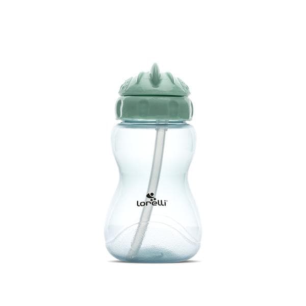Cana sport cu pai moale si flexibil, capac de protectie rotativ, 275 ml, Green Blue