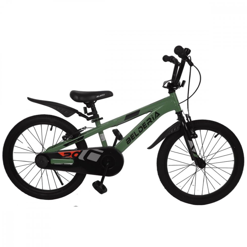 Bicicleta pentru copii Belderia Cross Verde 8-12 ani, roti 20 inch, frane V-Brake