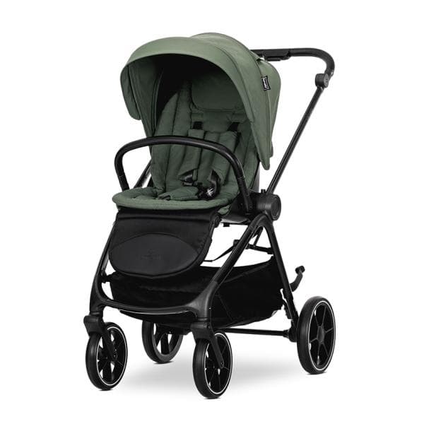 Carucior 2 in 1 pentru copii Lorelli Venice Green, cadru din aluminiu, suspensii, sezut reversibil, geanta, greutate admisa 22 kg