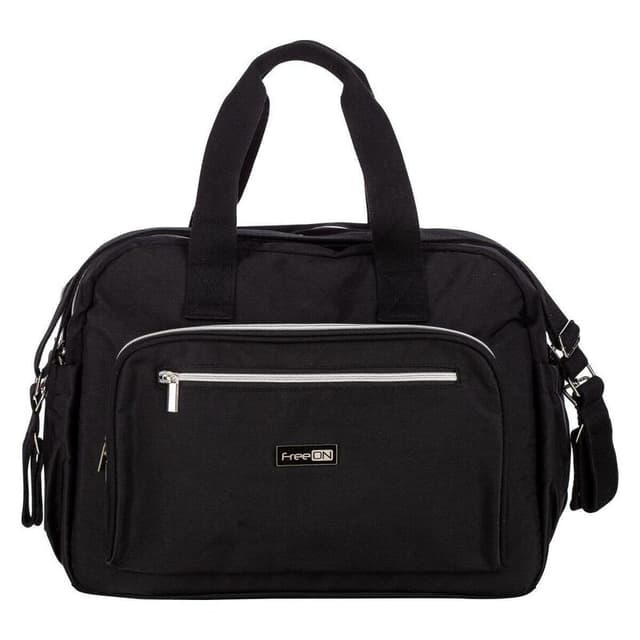 Geanta pentru scutece FreeON Style, impermbeabila, cu multiple buzunare, 39x32x18 cm, Black